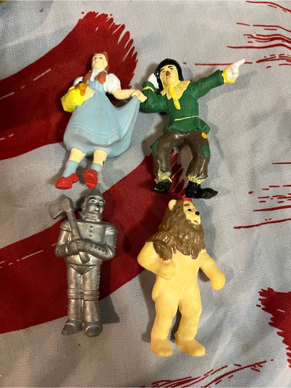Vintage 1987 Wizard of Oz PVC Figurines - 4 Piece Core Set